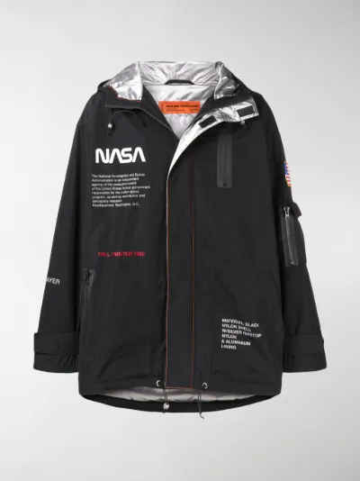 Heron Preston NASA high tech parka black | MODES