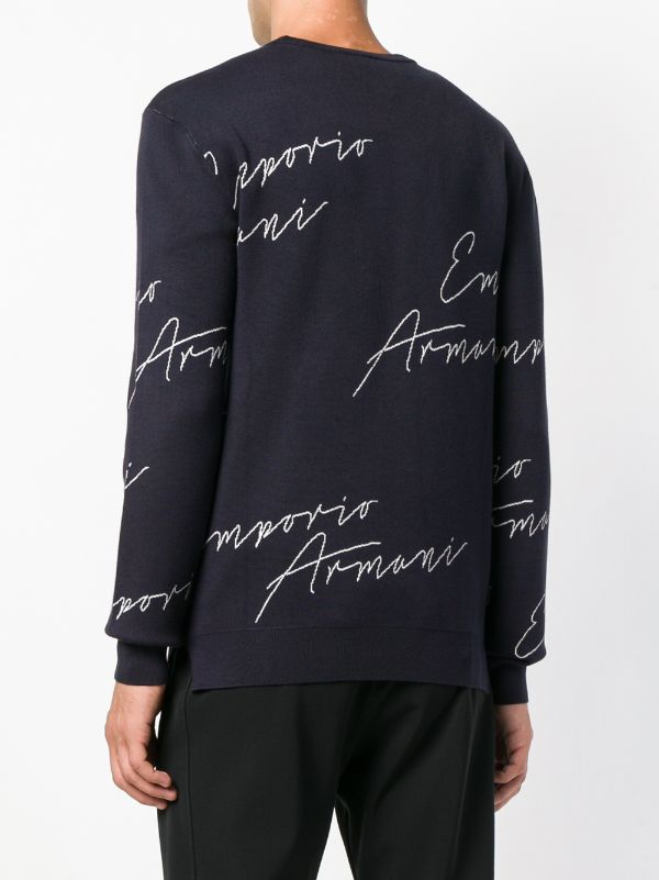 emporio armani script logo sweatshirt