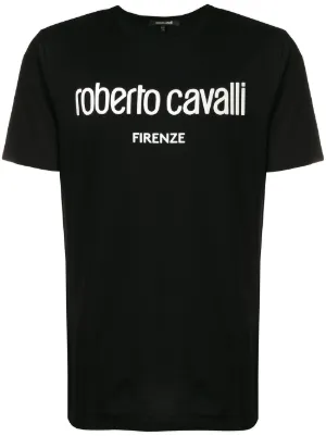JUST CAVALLI FIRENZE DISTRESSED VINTAGE COTTON UNISEX SHIRT TSHIRT TOP ROUNDNECK