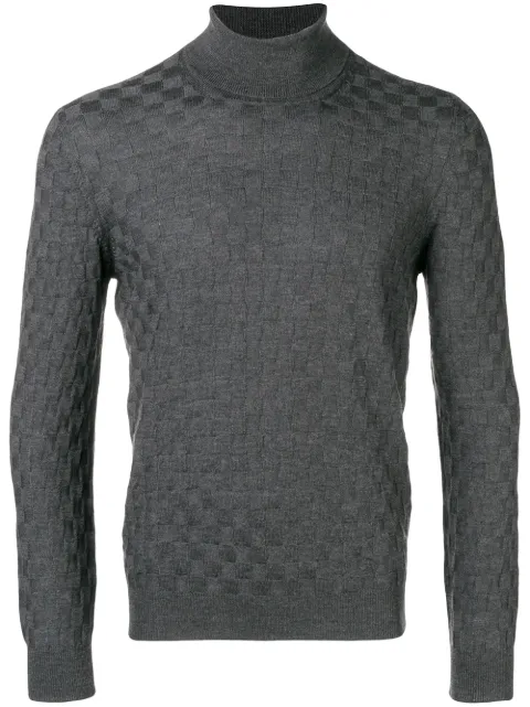 Tagliatore checkerboard knit sweater