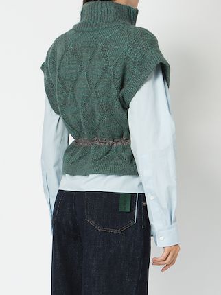 zipped knit vest展示图