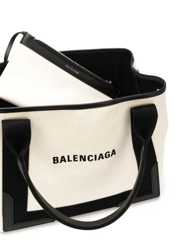 Balenciaga バレンシアガ ネイビー カバ トートバッグ S - FARFETCH