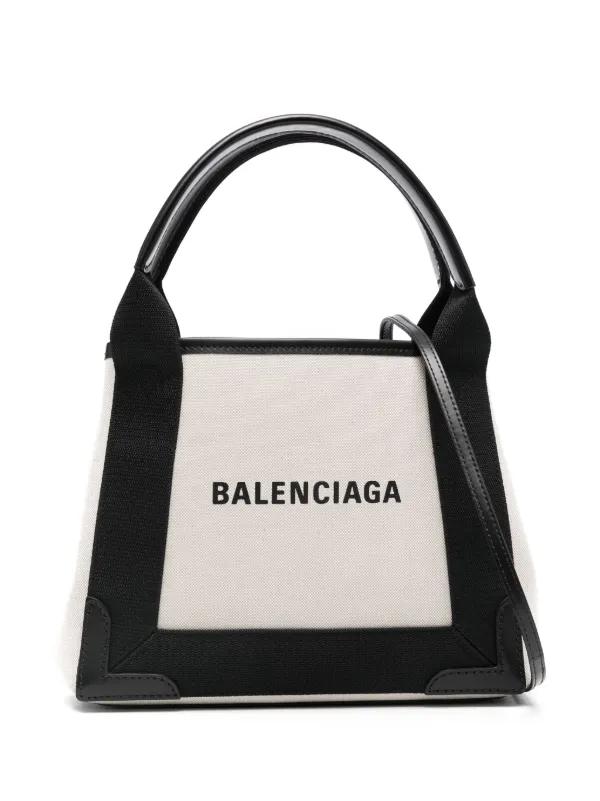 Balenciaga Navy XS Cabas Tote Bag Neutrals FARFETCH CA