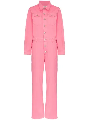 ganni pink boiler suit