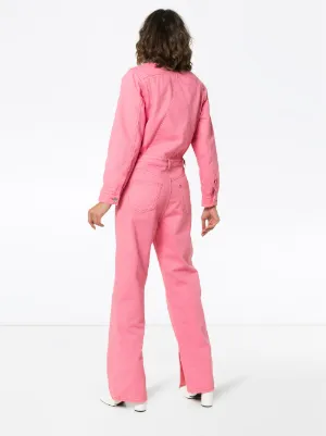 ganni pink boiler suit
