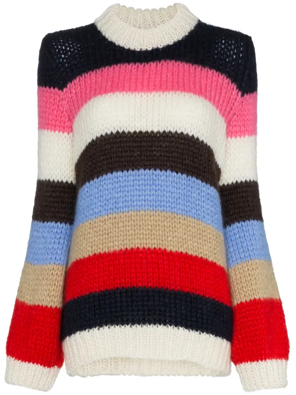 ganni julliard striped sweater