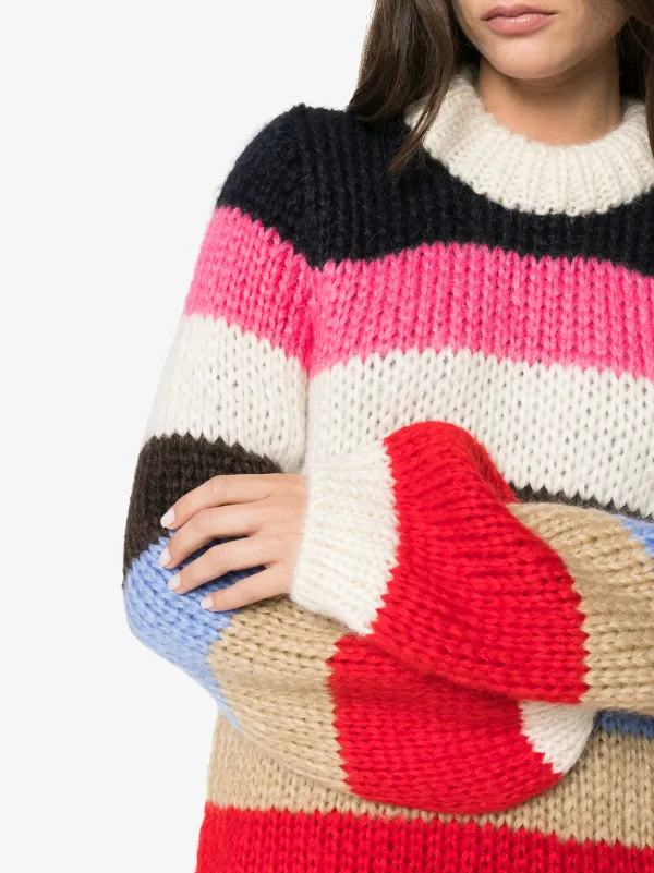 ganni julliard striped sweater
