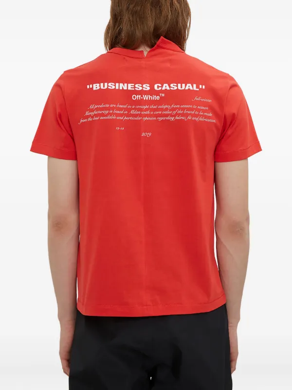 Off-White Bernini Print T-shirt Red FARFETCH GE