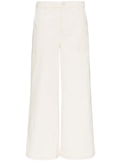 Click to view more detailed imagery on our partner's website Ganni Bluebell Wide Leg Trousers In Neutrals