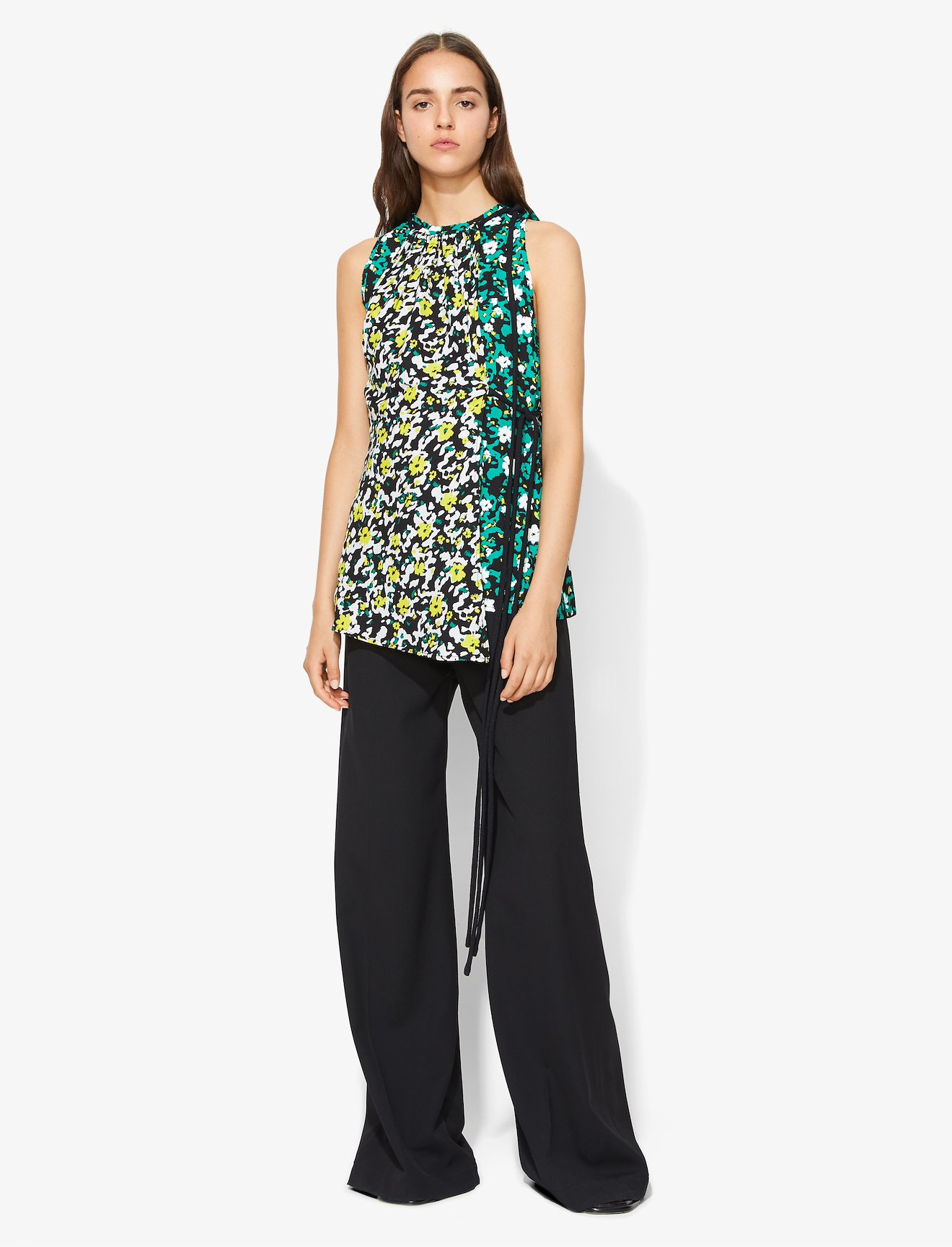 Multi Floral Asymmetrical Top #1