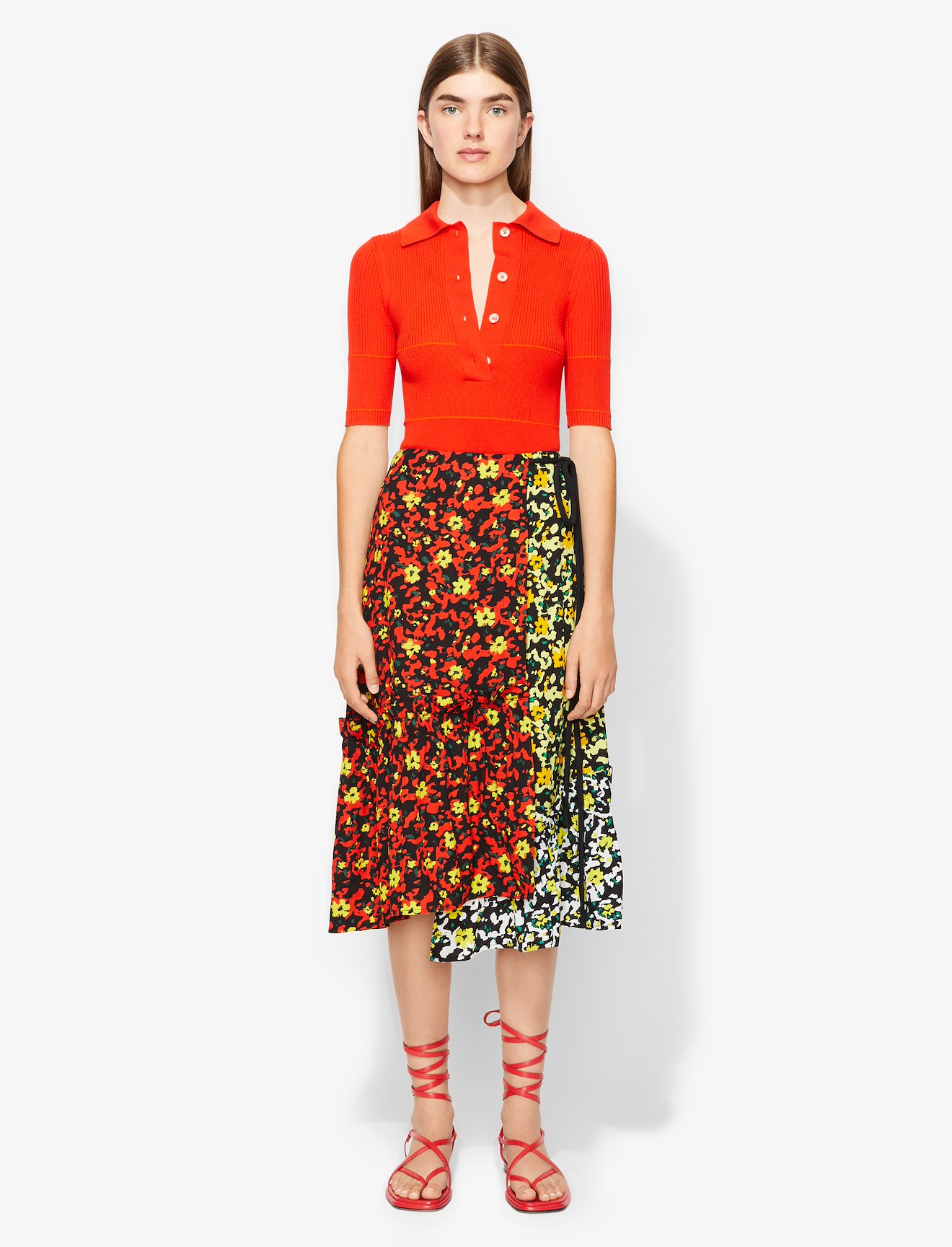 Multi Floral Asymmetrical Skirt #2
