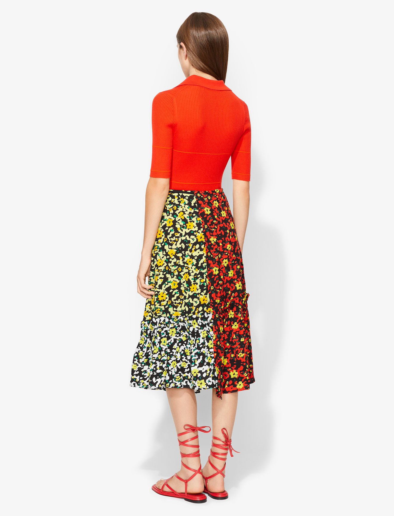 Multi Floral Asymmetrical Skirt #3