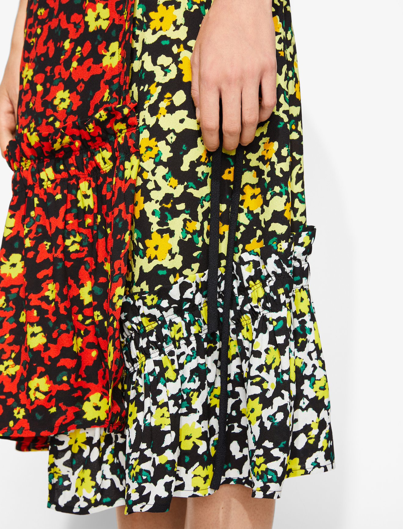 Multi Floral Asymmetrical Skirt #4