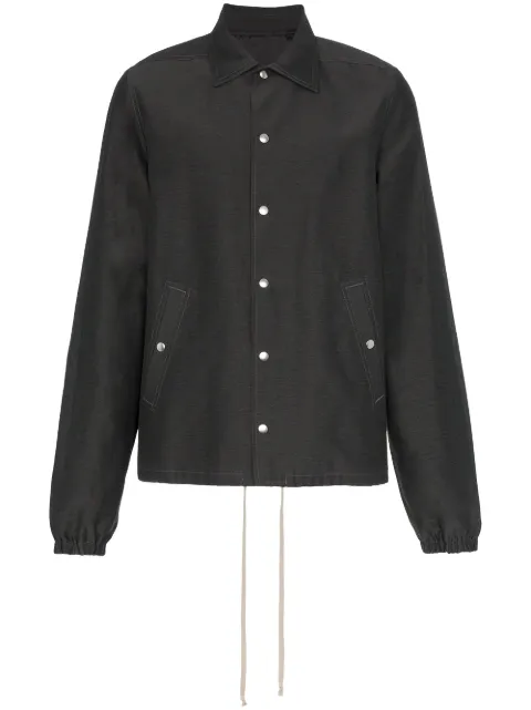 Rick Owens buttoned silk cotton blend jacket