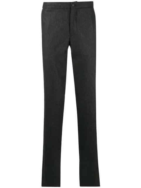 INCOTEX INCOTEX SLIM-FIT TROUSERS - GREY