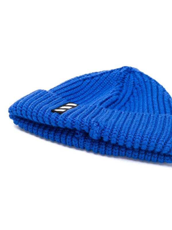 off white beanie blue