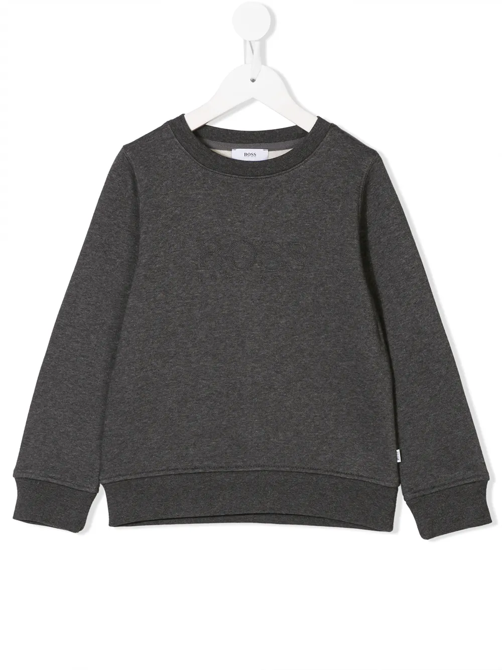 Click to view more detailed imagery on our partner's website Hugo Boss Kids' Embossed Logo Sweatshirt In Grey