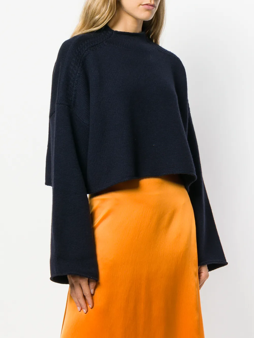  Jw Anderson Pullover Mit Zopfmuster   Blau 
