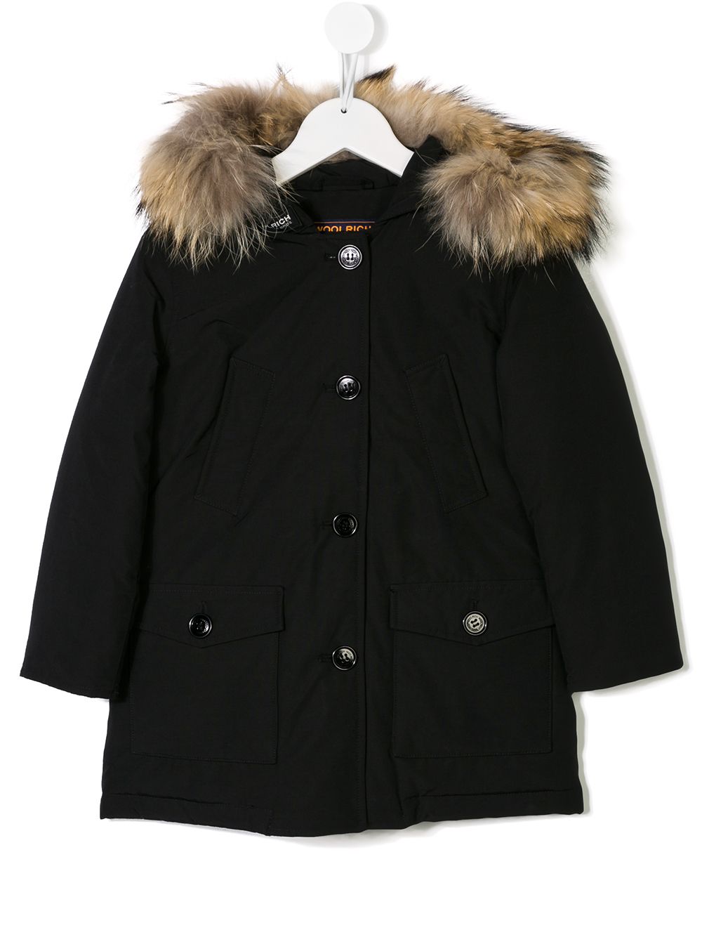 фото Woolrich Kids racoon fur-trimmed parka