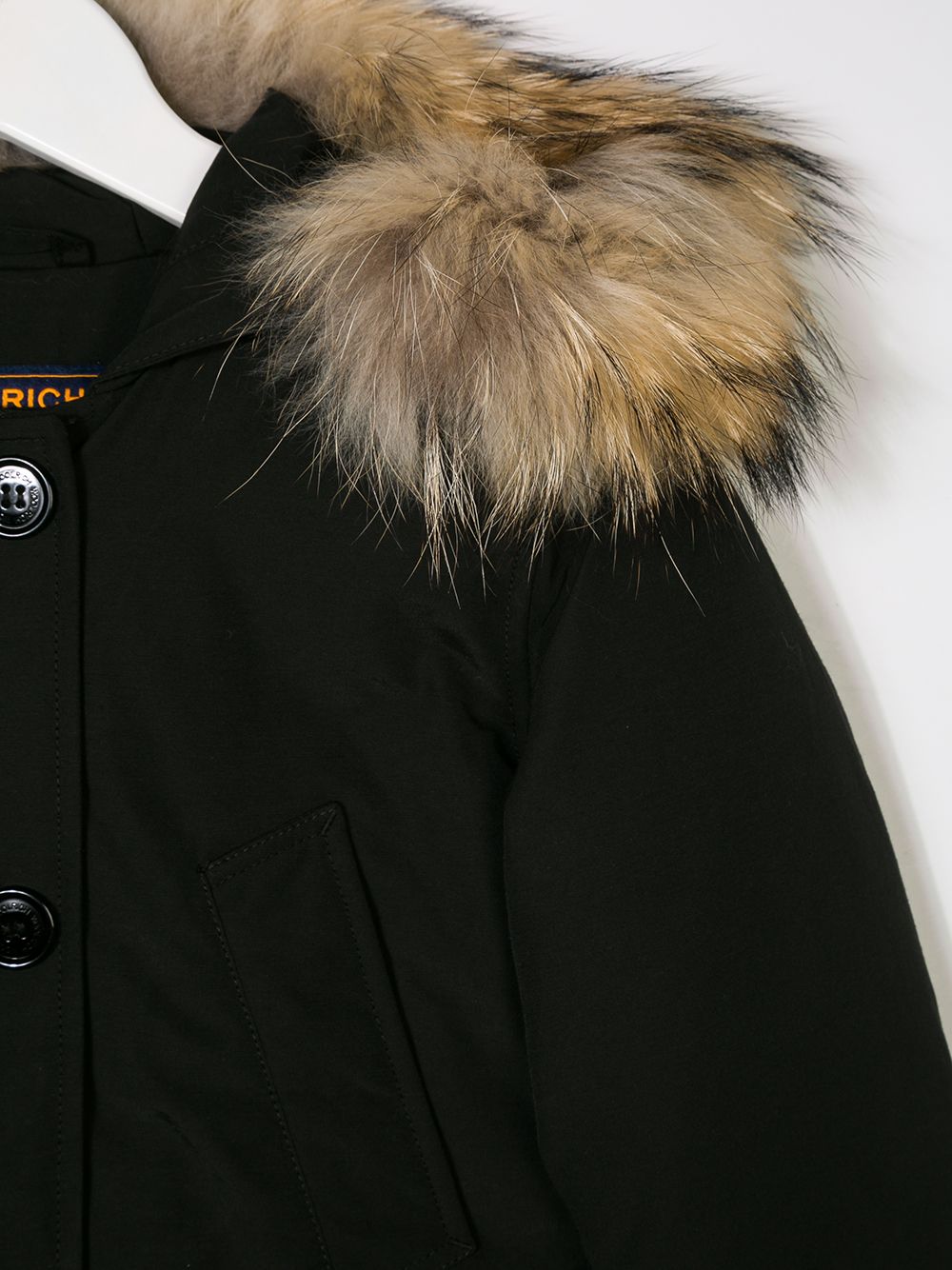 фото Woolrich Kids racoon fur-trimmed parka