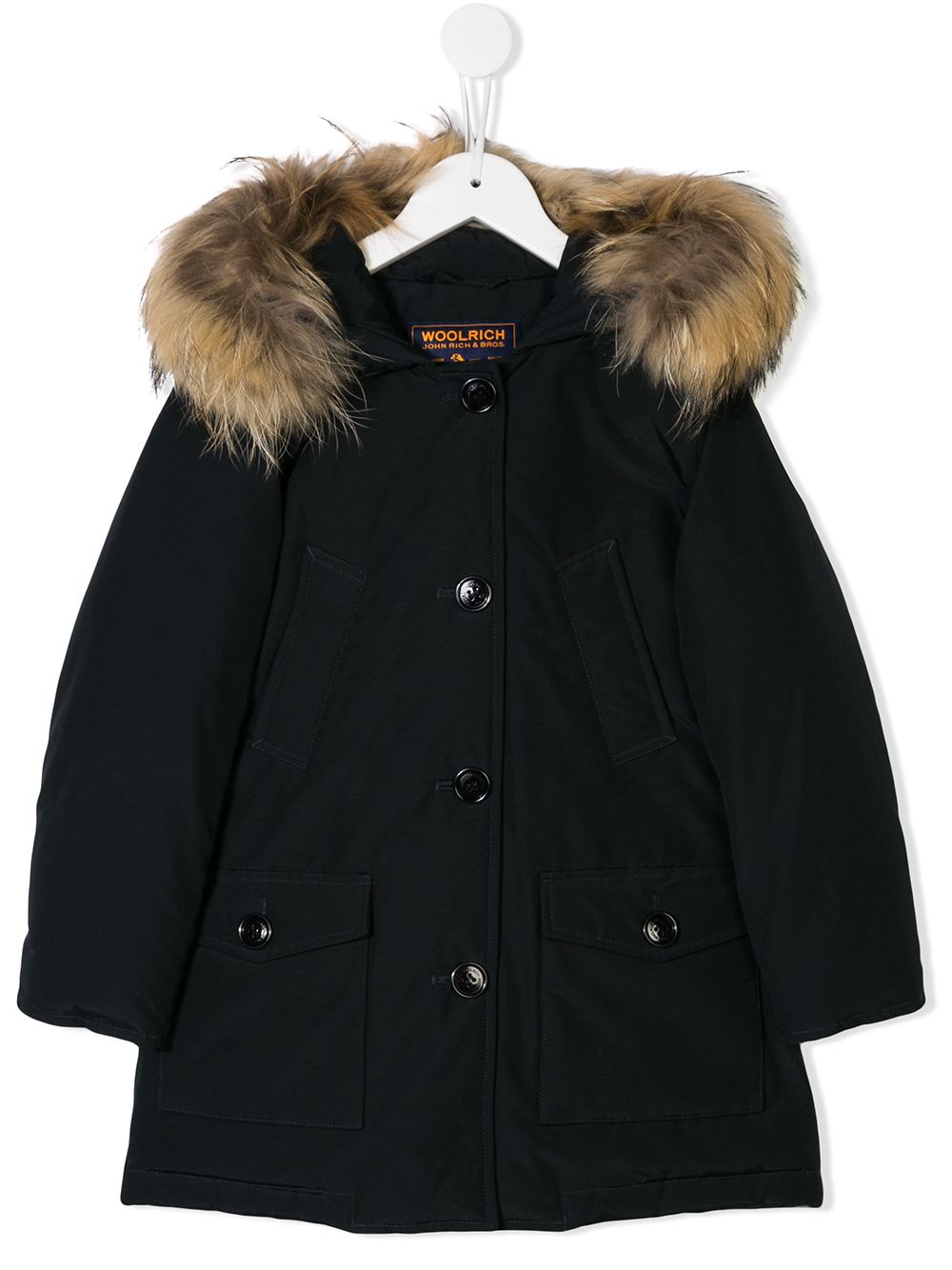 фото Woolrich Kids racoon fur-trimmed parka