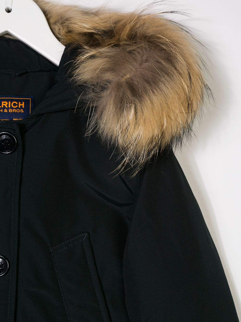 фото Woolrich Kids racoon fur-trimmed parka