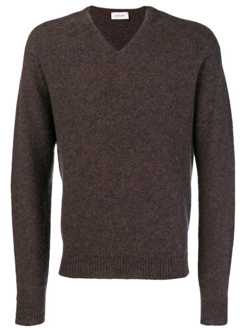 LEMAIRE LEMAIRE V-NECK SWEATER - BROWN
