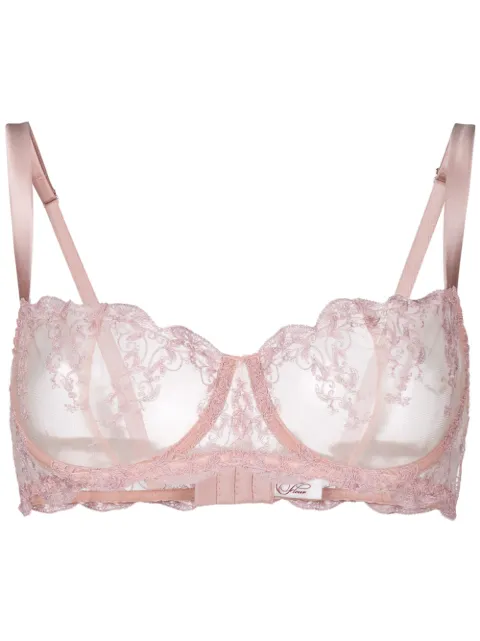 Click to view more detailed imagery on our partner's website Fleur Of England Antoinette Embroidered Balcony Bra In Pink