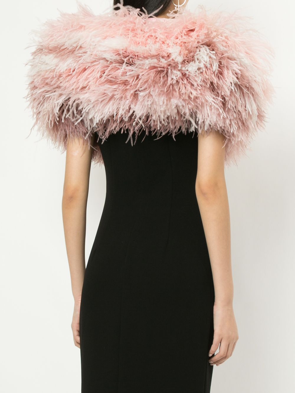 фото Isabel sanchis tonal ostrich feather shrug