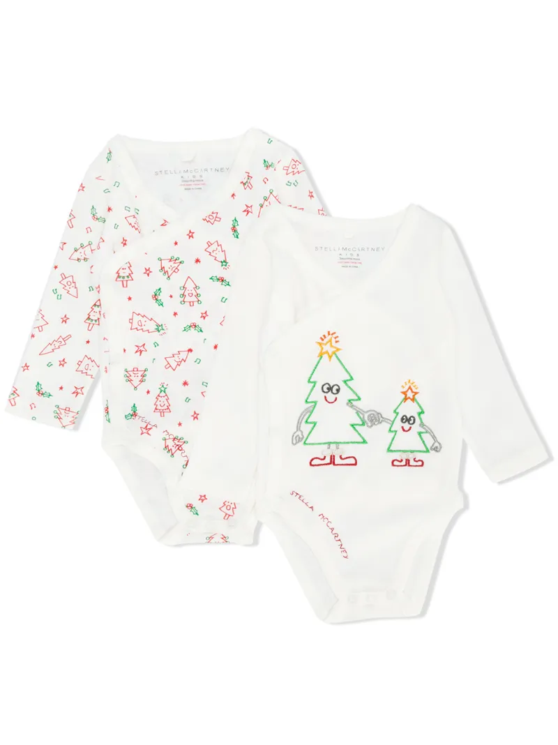 Stella Mccartney Kids боди с принтом Christmas