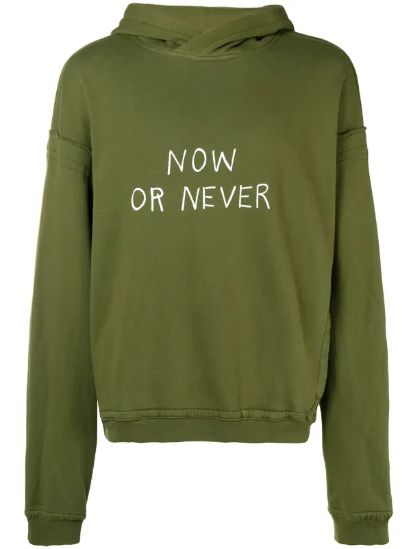 Haider Ackermann Nu Of Nooit Print Hoodie Farfetch Groene Haider Ackermann Truien & Vesten voor Dames in de