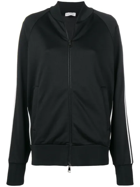 Click to view more detailed imagery on our partner's website Moncler Viscose Blend Track Jacket In 999 Black