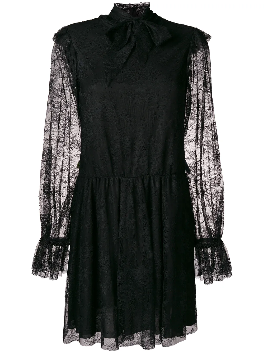 Philosophy Di Lorenzo Serafini Abito con maniche in pizzo - Nero
