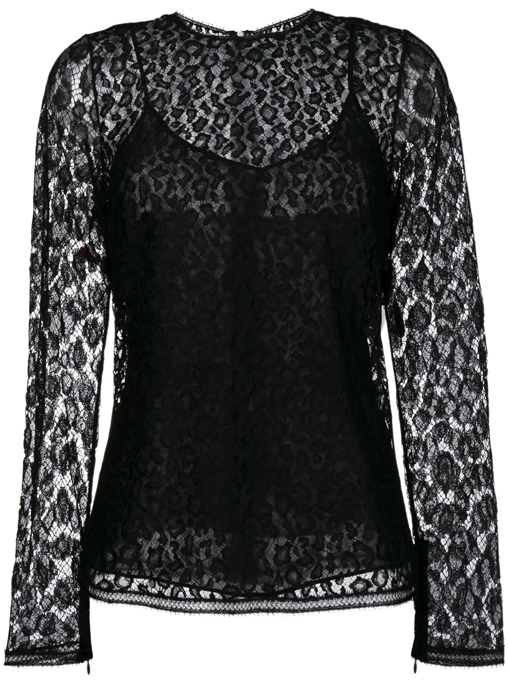 Givenchy tijgerprint met gelaagde top Zwart