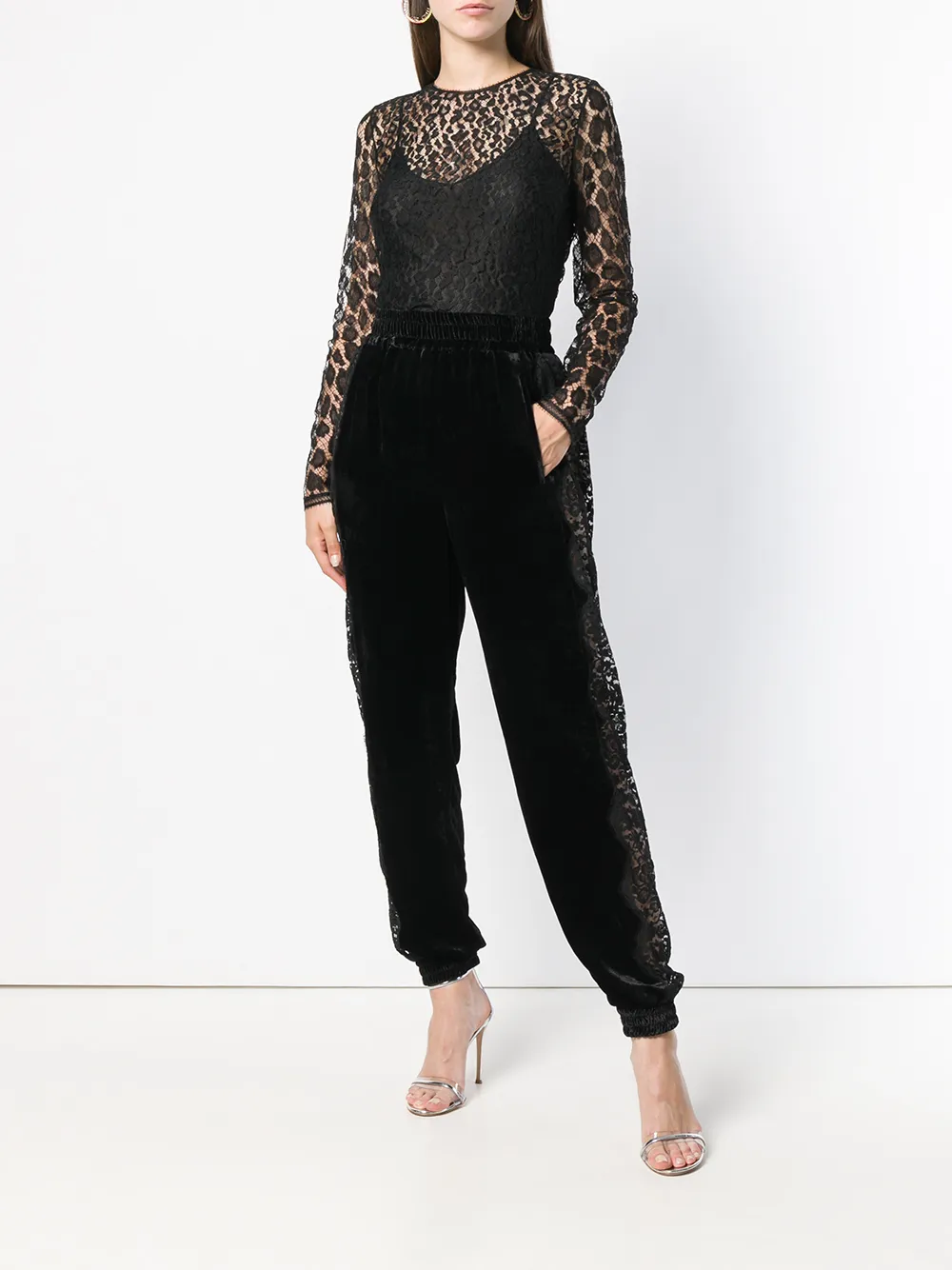 Givenchy tijgerprint met gelaagde top - Zwart