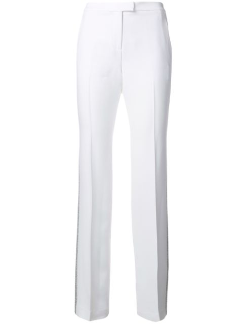 MICHAEL KORS MICHAEL KORS COLLECTION SIDE-STRIPE TAILORED TROUSERS - WHITE