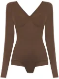 Amir Slama long sleeved bodysuit - Brown