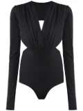 Amir Slama long sleeved bodysuit with cut details - Black