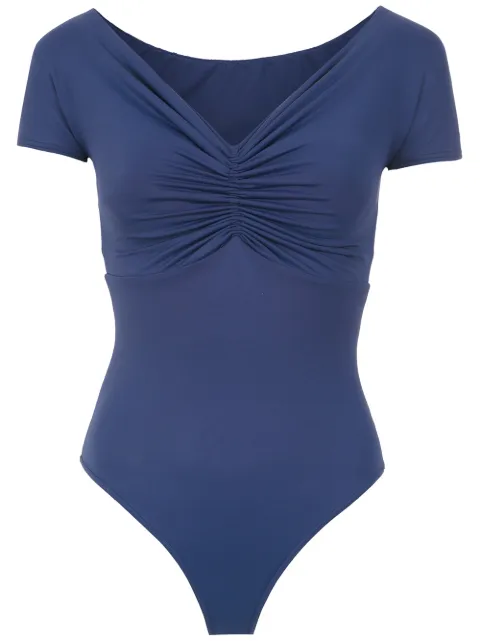 Amir Slama swimsuit with gathered details