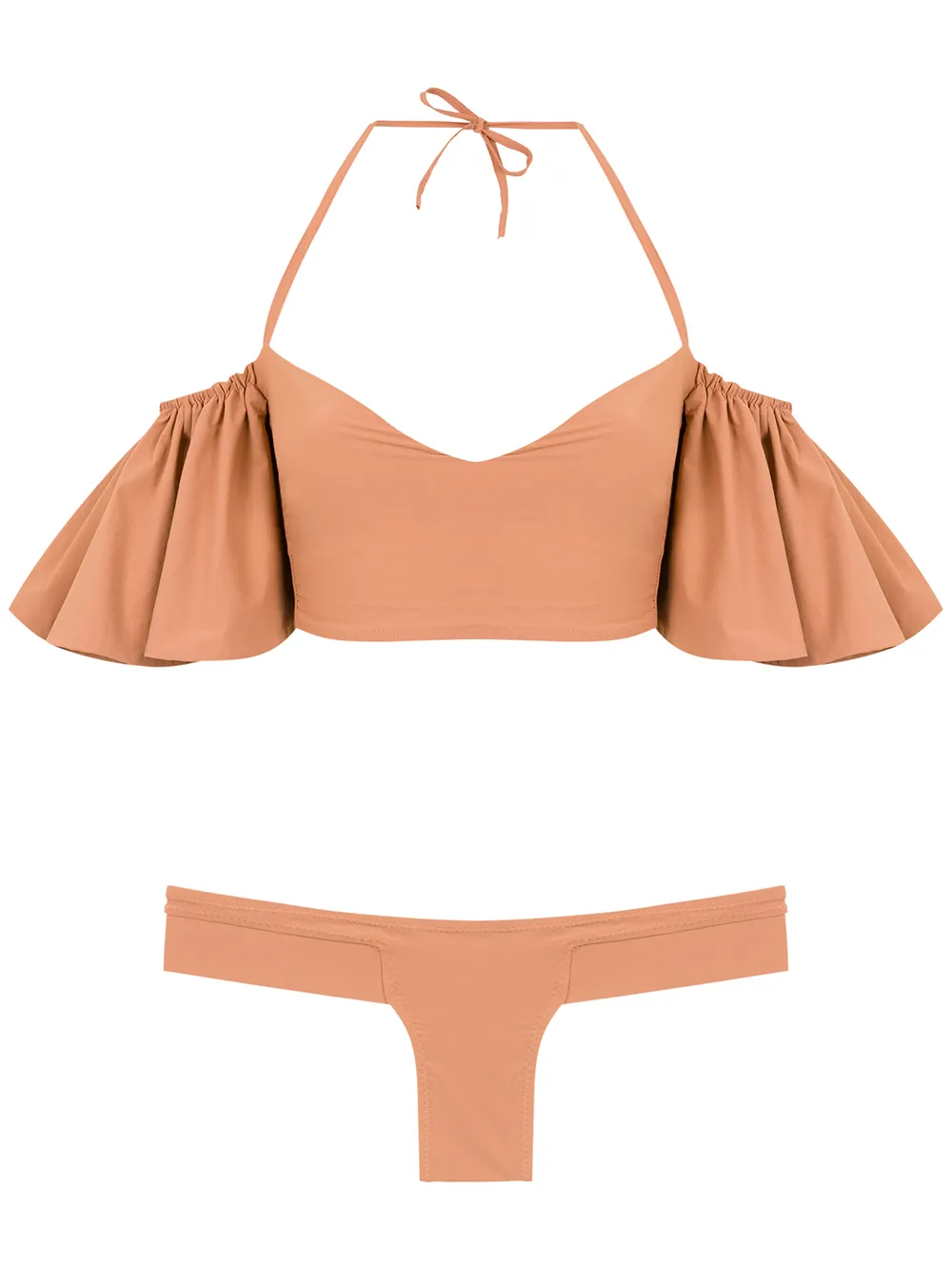 

Amir Slama ruffled bikini set - Neutrals