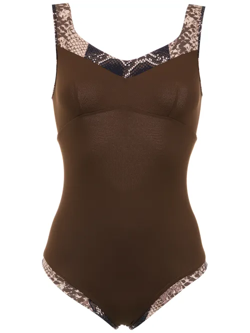 Panelled swimsuit - Amir Slama - Modalova