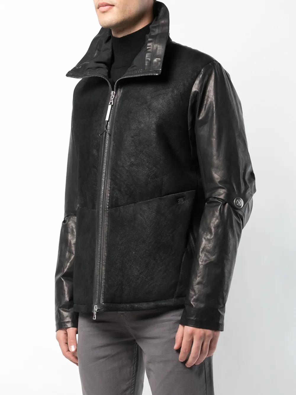 Isaac Sellam Experience down lined jacket Zwart