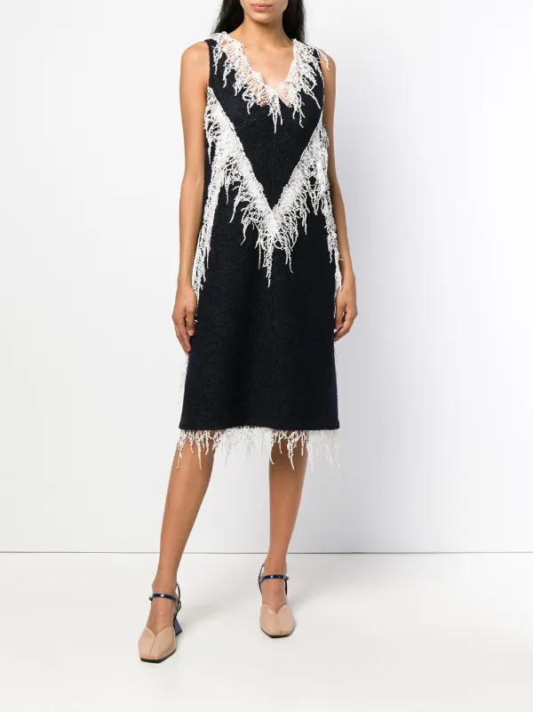 calvin klein dress blue and black Sheath Find the trends you want Calvin Klein Embellished Flared Midi