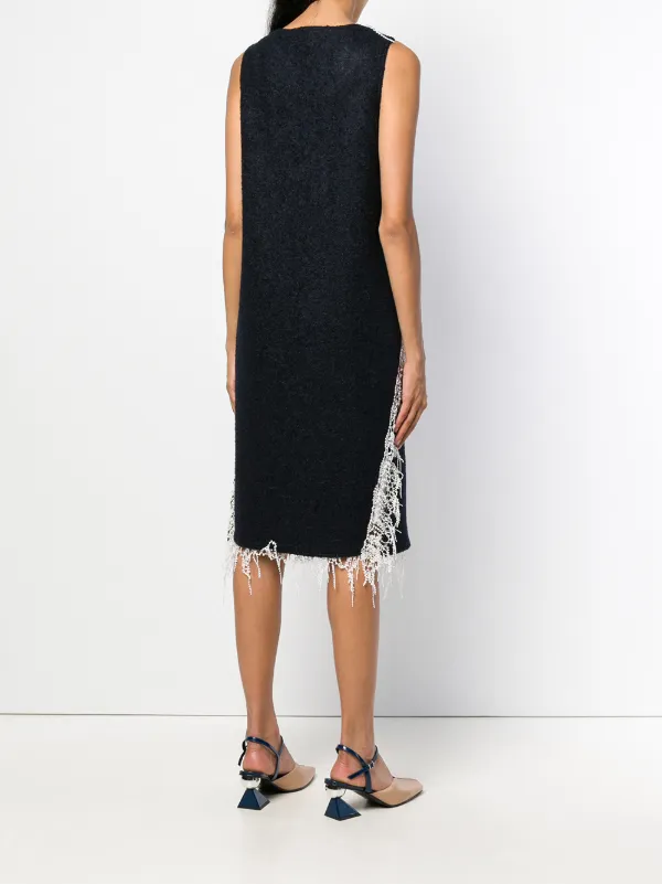 calvin klein dress blue and black Calvin Klein Women's Colorblock Fit + Flare Dress