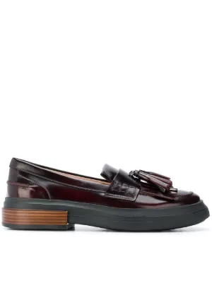 Tod's Gomma Pesante Leather Loafers | Black | FARFETCH