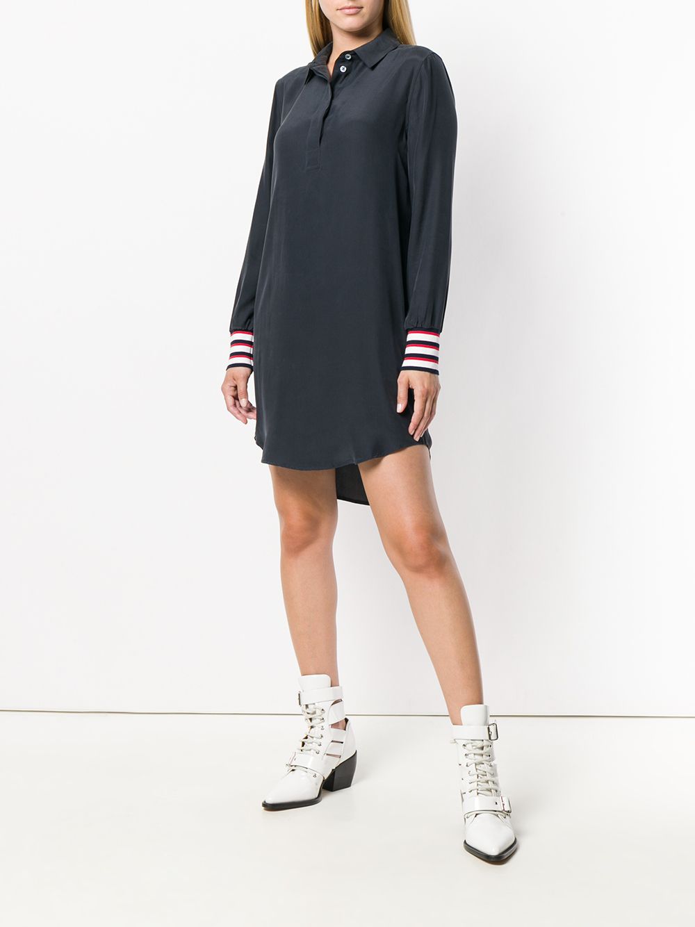 фото Equipment striped cuffs shirt dress