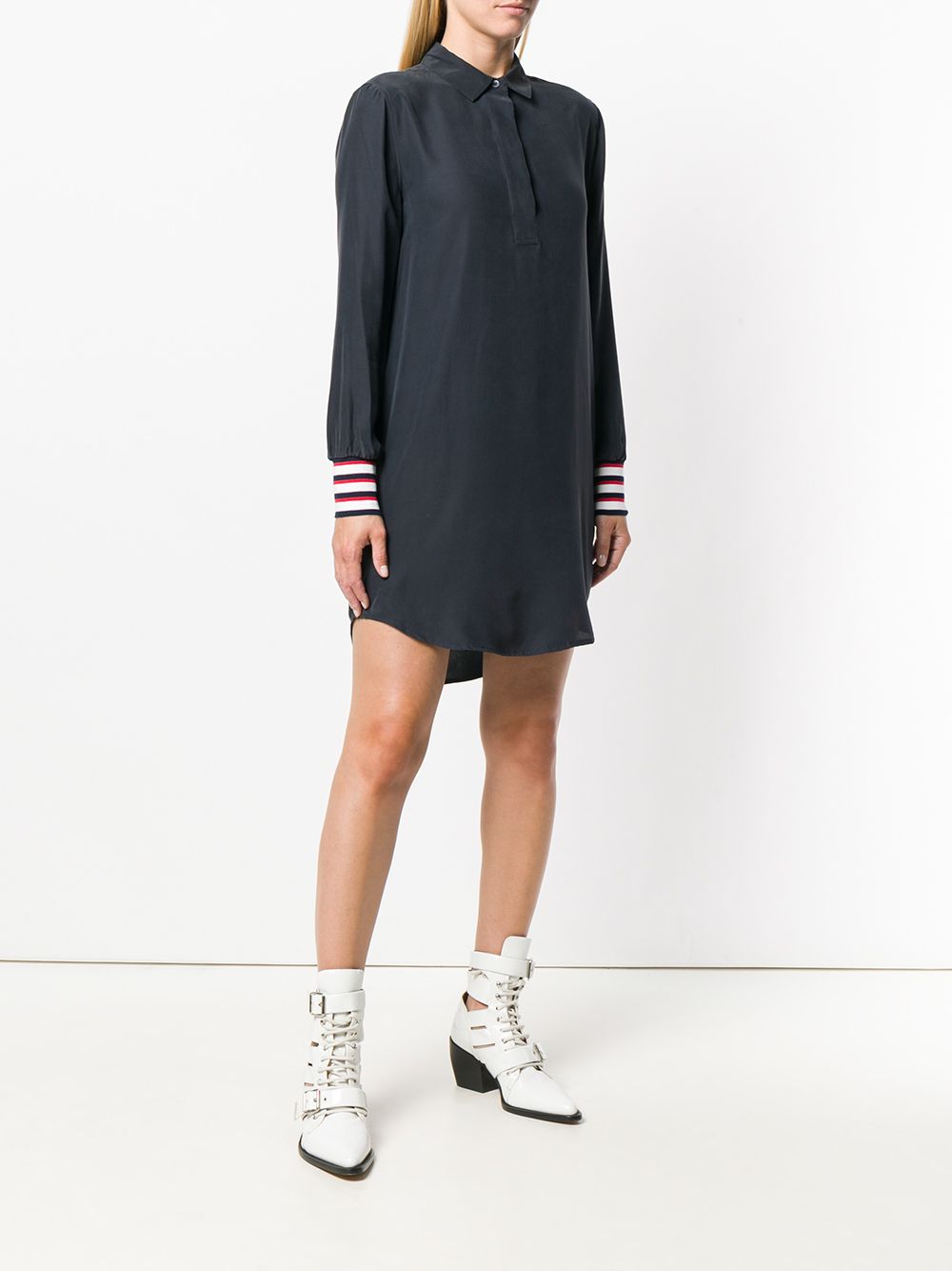 фото Equipment striped cuffs shirt dress