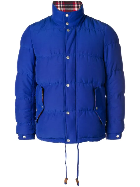 Comme Des Garçons Pre-Owned checked lining down jacket
