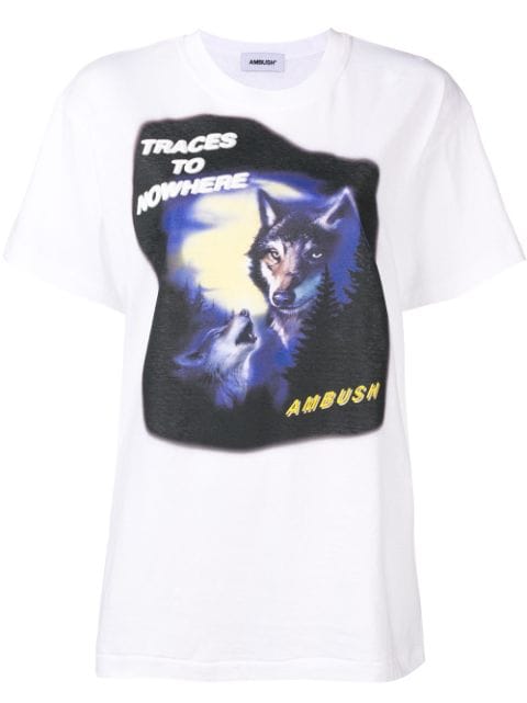 AMBUSH AMBUSH TRACES TO NOWHERE T-SHIRT - WHITE