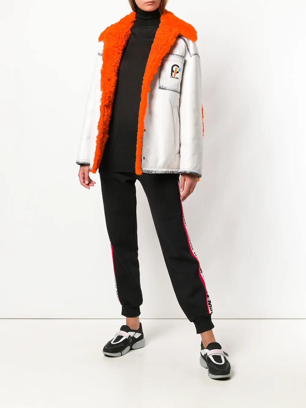 Prada turtleneck jumper Zwart